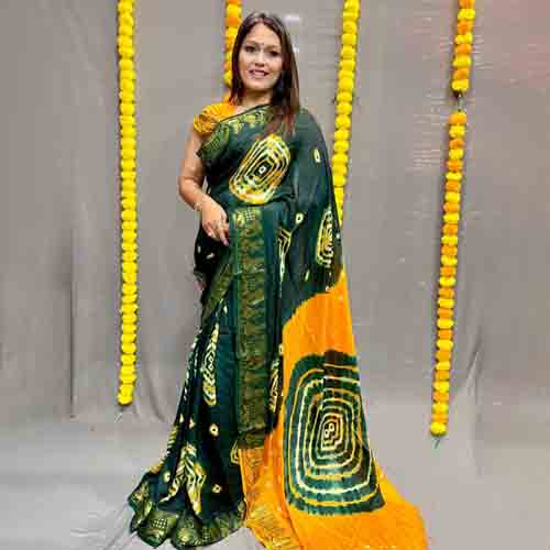 New Bandhani Saree