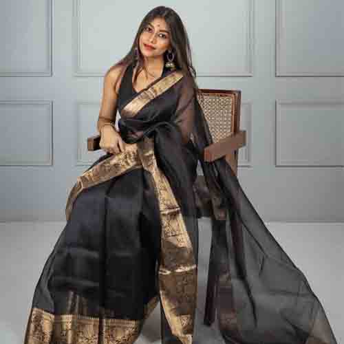 Kora Organza Jacquard Soft Saree